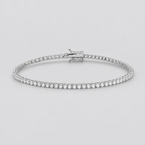 Tennis 2mm Moissanite 16,5cm in arg 925% 1,92 TC