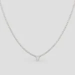 Collana tennis cuore zk in arg 925%