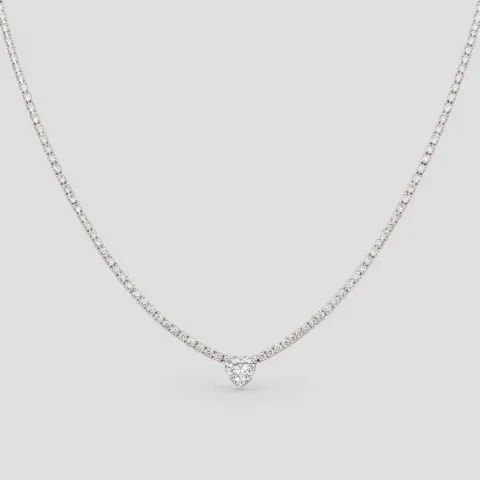 Collana tennis cuore zk in arg 925%