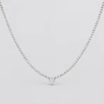 Collana tennis cuore zk in arg 925%