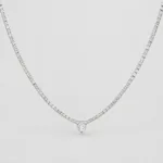 Collana tennis cuore zk in arg 925%