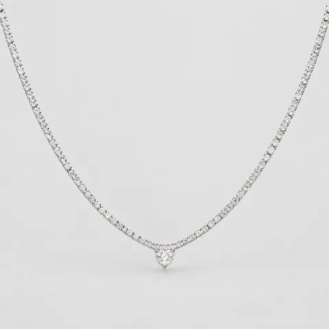 Collana tennis cuore zk in arg 925%