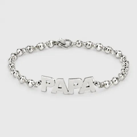 bracciale scritta t.v.b papa in acciao