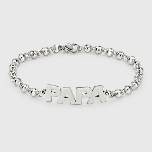 bracciale scritta t.v.b papa in acciao
