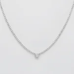 Collana tennis cuore zirconi in argento 925
