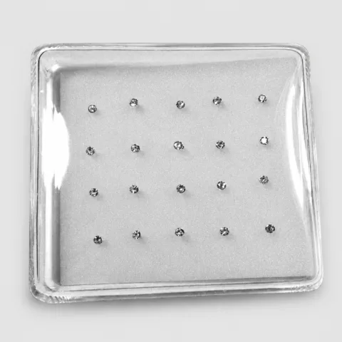 Orecchino da naso strass2mm box20 in Argento 925