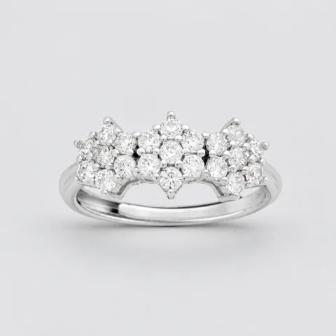 Anello 3 fiori in argento 925