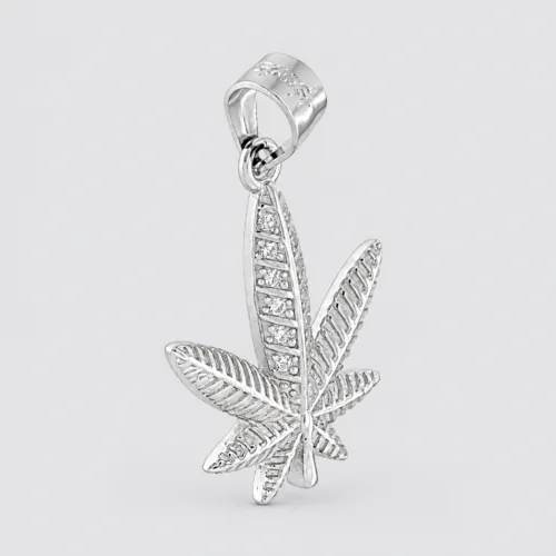 Pendente marijuana in argento 925