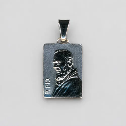 Collana padre Pio in argento 925