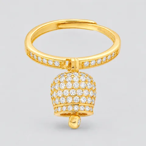 Anello con campanella pendente
