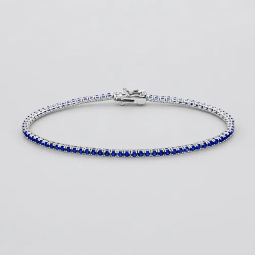 Bracciale tennis 21cm in arg 925%