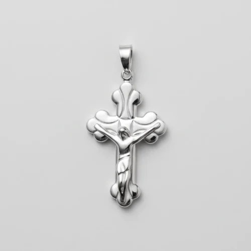 Pendente croce con cristo in argento 925