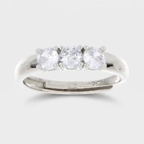Anello Trilogy OPEN in argento 925% regolabile
