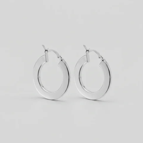 Cerchio spina piatto 12mm in argento 925