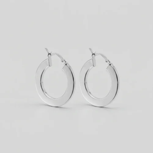 Cerchio spina piatto 12mm in argento 925