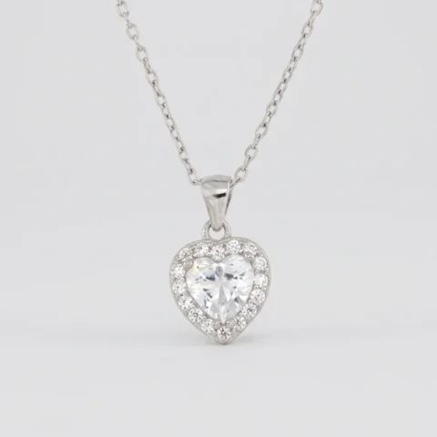 collana cuore pietra zk in arg 925%