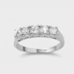 anello 5 pietre 3mm in arg 925% regolabile