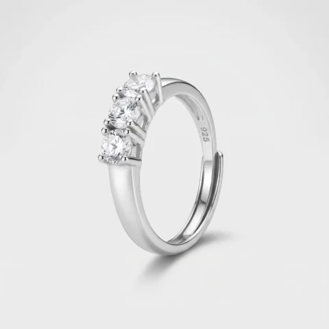 Anello trilogy in arg 925% regolabile